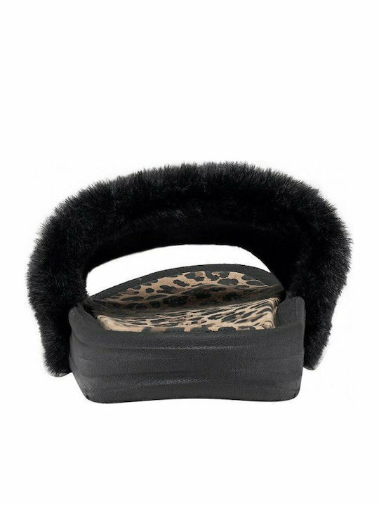 Slides Peggy Black Cheetah