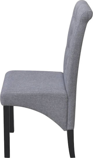 Dining Room Fabric Chair Light Gray 42x57x95cm 4pcs