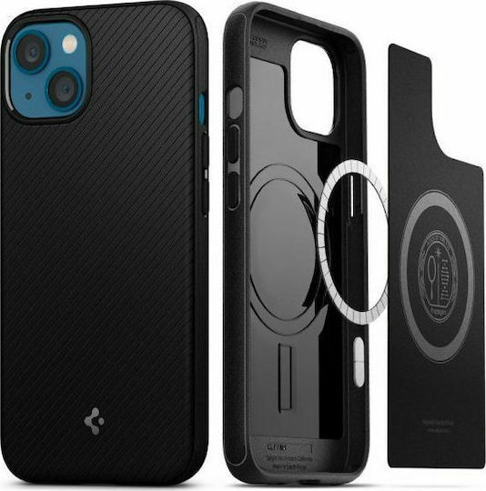 Spigen Mag Armor Задна корица Пластмаса / Силикон матово черно (iPhone 13 mini)