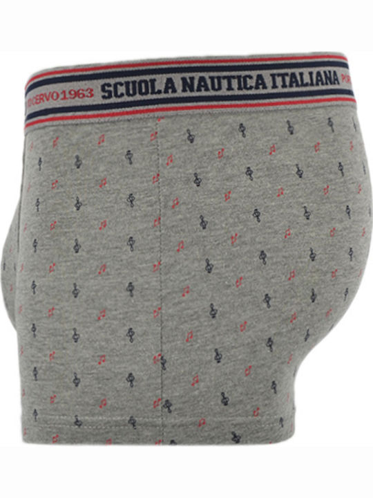 Scuola Nautica Italiana 2064 Men's Boxer Gray with Patterns