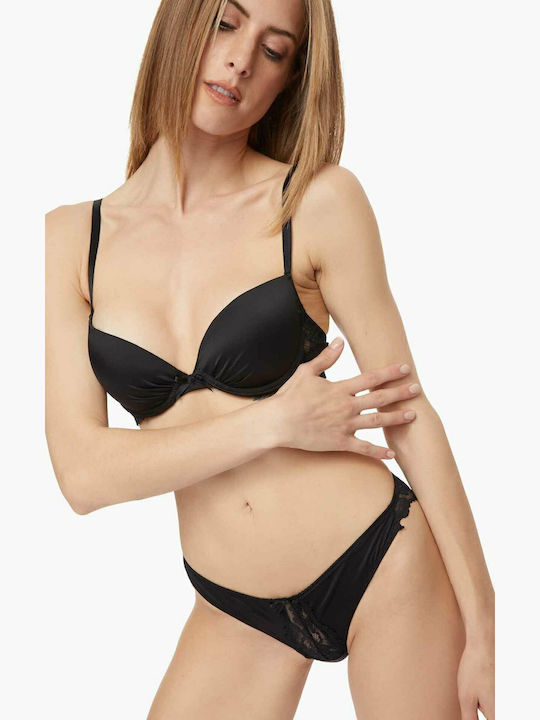 Aria Push Up Bra Underwire Black