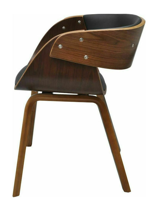 Dining Room Artificial Leather Chair Brown 53x52x70cm 2pcs