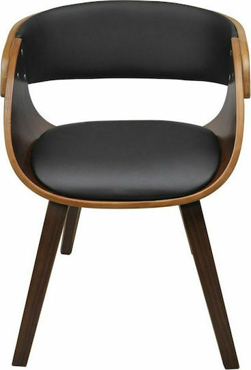 Dining Room Artificial Leather Chair Brown 53x52x70cm 2pcs