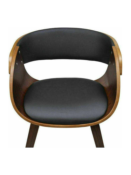 Dining Room Artificial Leather Chair Brown 53x52x70cm 2pcs
