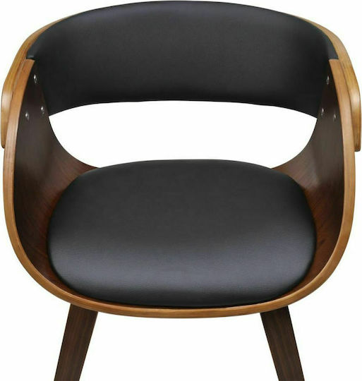 Dining Room Artificial Leather Chair Brown 53x52x70cm 2pcs