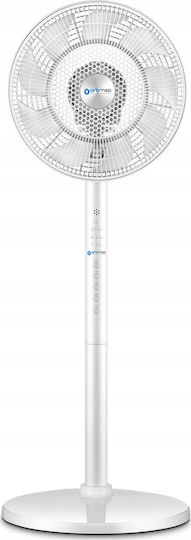 Oromed Oro Fan Weiß Ventilator Sockel 60W Lüfterdurchmesser 33.5cm mit Fernbedienung Weiß