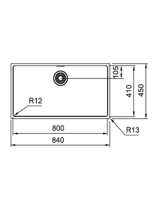 Franke Square BXX 210-80 Ένθετος Νεροχύτης Inox Σατινέ Μ84.9xΠ57cm Ασημί