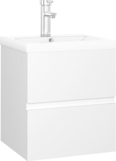 vidaXL Countertop with Sink L41xW38.5xH45cm White