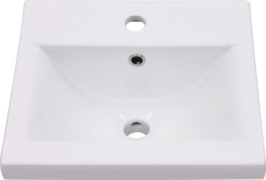 vidaXL Шкаф със Мивка Д41xШ38.5xВ45см Бял