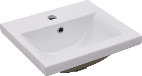 vidaXL Countertop with Sink & Mirror L41xW38.5xH46cm White