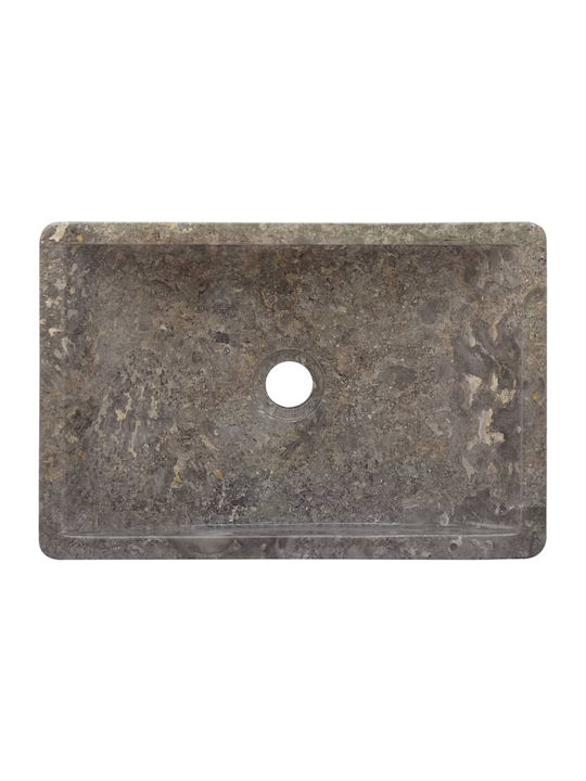 vidaXL Countertop Sink Stone 45x30x12cm Gray