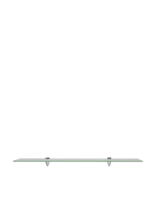 vidaXL Wall Mounted Bathroom Shelf Glass with 2 Shelves 80x10x0.8cm Transparent
