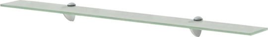 vidaXL Wall Mounted Bathroom Shelf Glass with 2 Shelves 90x20x0.8cm Transparent
