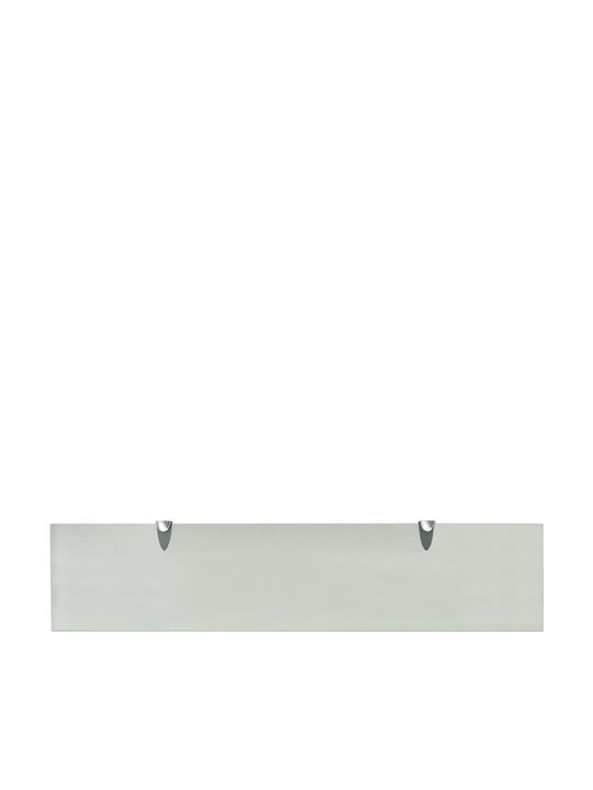 vidaXL Montat pe perete Raft Baie Sticlă cu 2 Rafturi 90x20x0.8cm Transparentă