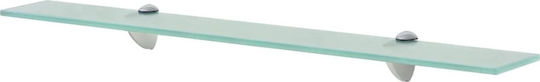 vidaXL Wall Mounted Bathroom Shelf Glass with 2 Shelves 70x10x0.8cm Transparent