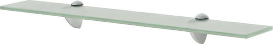 vidaXL Wall Mounted Bathroom Shelf Glass with 2 Shelves 60x20x0.8cm Transparent