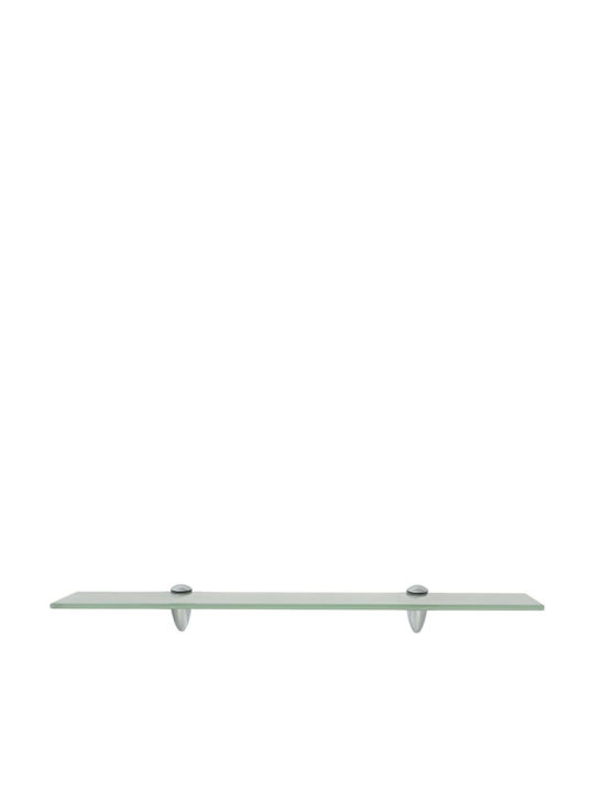 vidaXL Wall Mounted Bathroom Shelf Glass 60x10x0.8cm Transparent