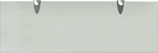 vidaXL An der Wand montiert Badezimmerregal Glas mit 2 Regalböden 60x20x0.8cm Transparent