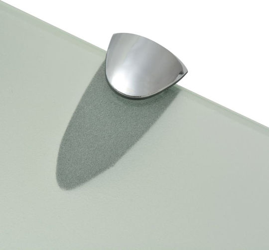 vidaXL Επιτοίχια Ραφιέρα Μπάνιου Γυάλινη 40x10x0.8cm Διάφανη