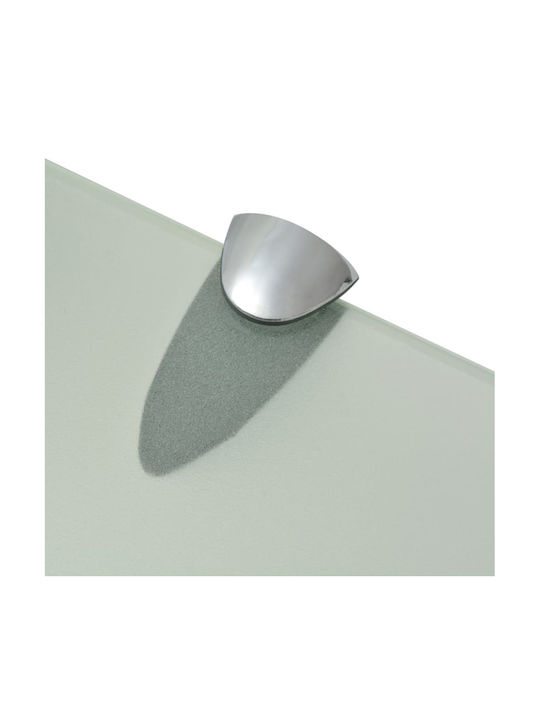 vidaXL Wall Mounted Bathroom Shelf Glass 60x10x0.8cm Transparent