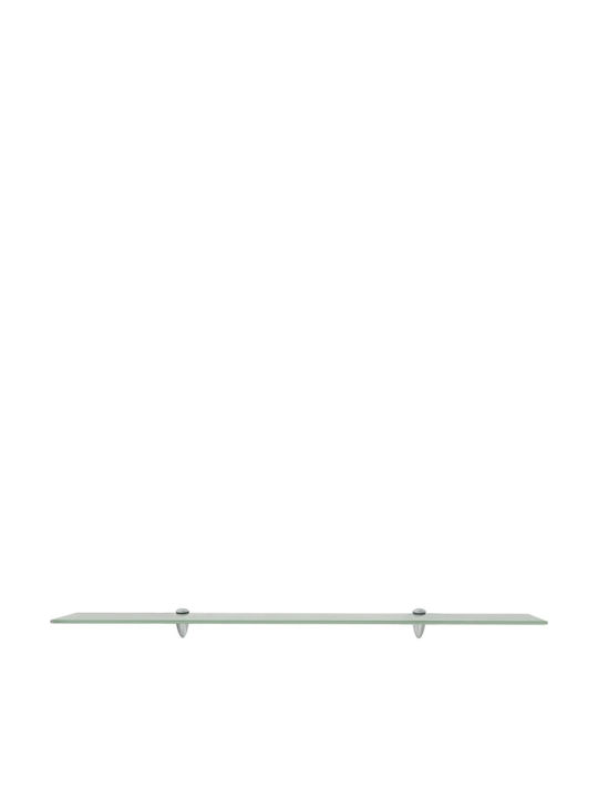 vidaXL Wall Mounted Bathroom Shelf Glass with 2 Shelves 100x20x0.8cm Transparent