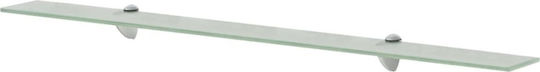 vidaXL Wall Mounted Bathroom Shelf Glass with 2 Shelves 100x20x0.8cm Transparent