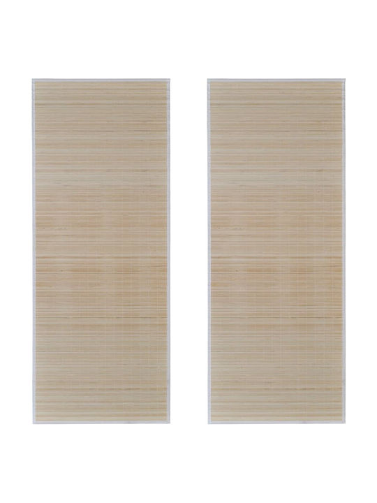 vidaXL Rug Rectangular Summer Wicker Natural 2 pieces