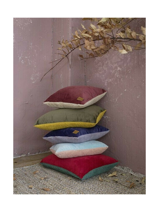 Nima Μαξιλάρι Καναπέ Nuan από Βελούδο Wine Red / Light Beige 40x60εκ.