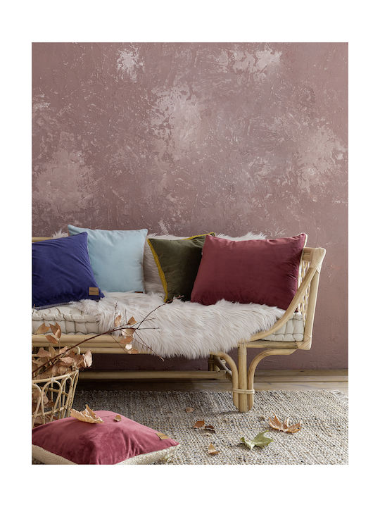 Nima Μαξιλάρι Καναπέ Nuan από Βελούδο Wine Red / Light Beige 40x60εκ.