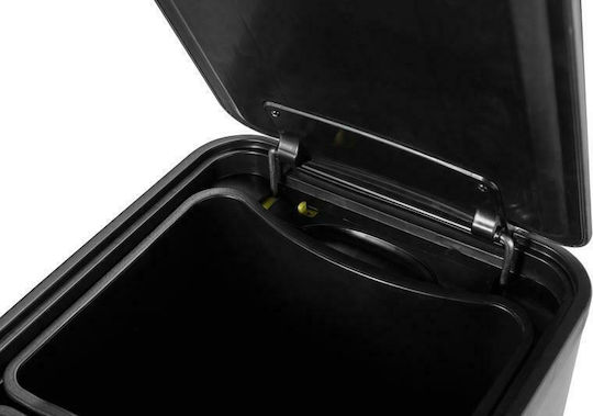 Eko Eco Slim Κάδος Ανακύκλωσης από Ανοξείδωτο Ατσάλι με Πεντάλ Silver Matt 40lt