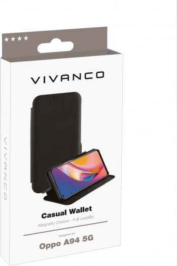 Vivanco Casual Book Synthetic Leather Black (Oppo A94)