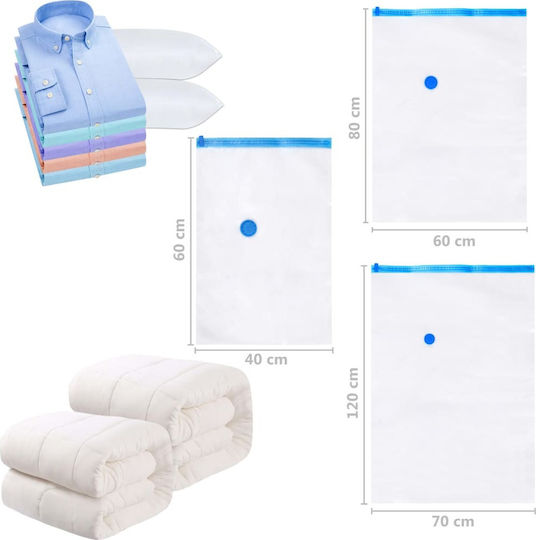 vidaXL Plastic Sac de Depozitare pentru Haine Etanș și cu Vid 70x120cm 50buc