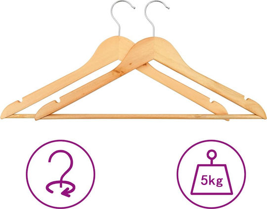 vidaXL Clothes Hanger Brown 289912 50pcs