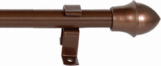 Import Hellas Pliabil Bare pentru Perdele Metalic Briz-Briz Monou Culoare Oxidat 12mm Lungime 85-135cm
