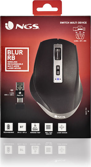 NGS BLUR-RB Ασύρματο Bluetooth Ποντίκι Μαύρο