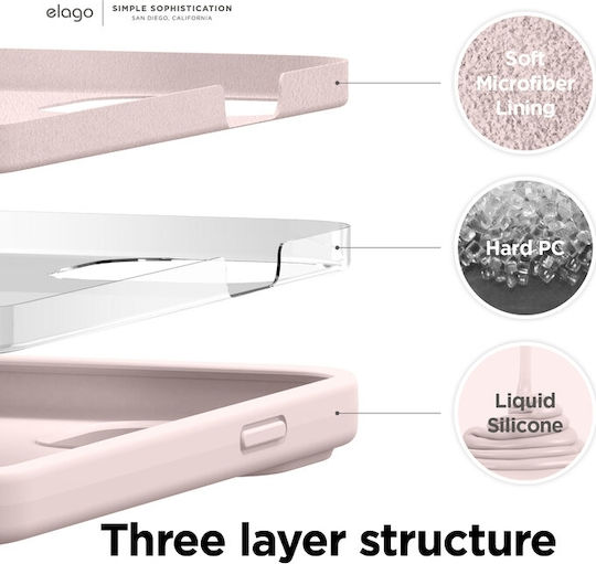 Elago Premium Back Cover Σιλικόνης 0.2mm Lovely Pink (iPhone 13 mini)
