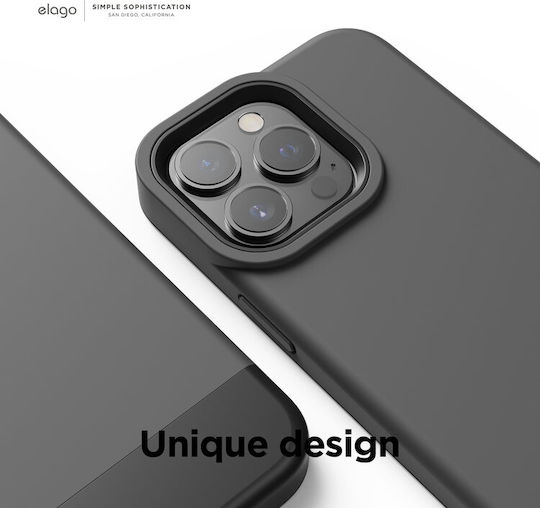 Elago Glide Back Cover Σιλικόνης 1.3mm Dark Gray/Black (iPhone 13 Pro)