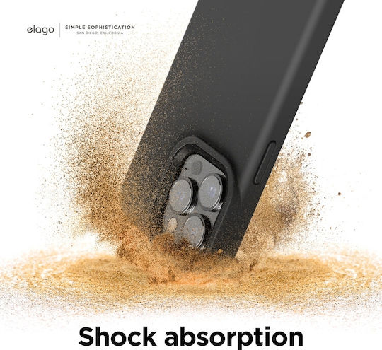 Elago Glide Back Cover Σιλικόνης 1.3mm Dark Gray/Black (iPhone 13 Pro)