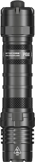 NiteCore Rechargeable Flashlight LED IP68 with Maximum Brightness 4000lm P10ix 2x CR123 Black
