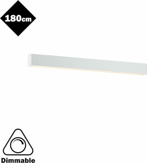 Viokef LED Комерсиално Линейно Осветление Вградено Светило Таван 80W Неутрално бяло IP20 с Регулируема Интензивност Ш180xД5.5xВ7.5см.