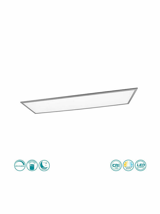 Trio Lighting Rectangular Recessed LED Panel 33.5W with Warm to Cool White Light 119x29.5cm