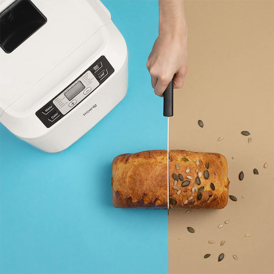 HKoenig Αρτοπαρασκευαστής 550W Χωρητικότητας 800gr με 12 Προγράμματα