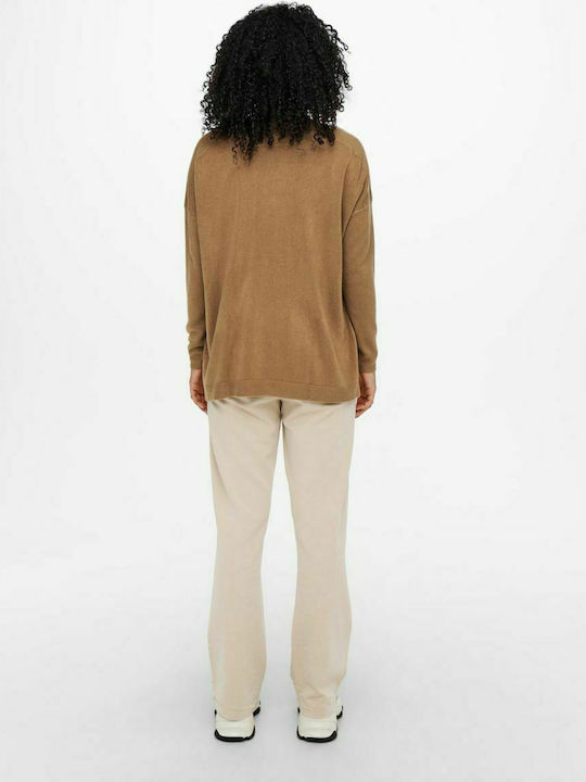 Only Women's Long Sleeve Sweater Camel