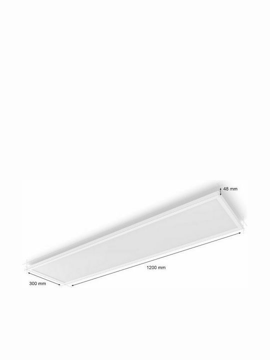 Philips Surimu Правоъгълена Вграден LED Панел 100W с Студено бяло Светлина 6500К