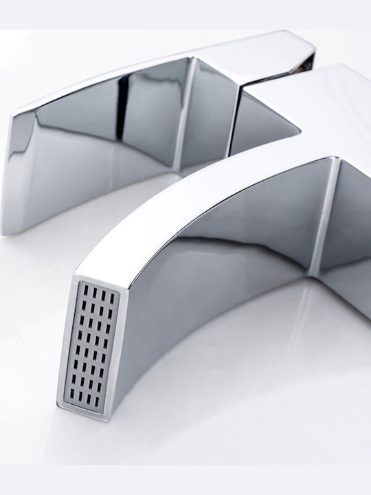 PO015 Mixing Tall Sink Faucet Silver
