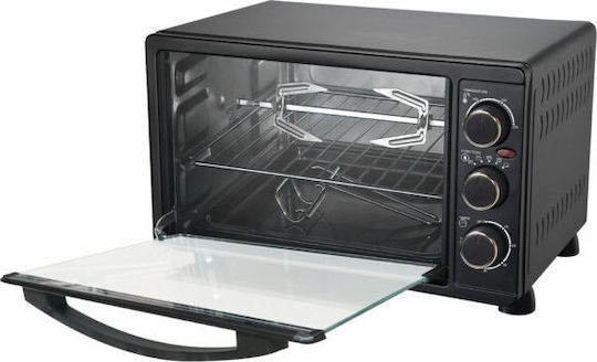 Turbotronic Ηλεκτρικό Φουρνάκι 23lt Χωρίς Εστίες Μαύρο Μαύρο