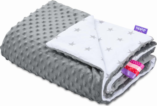 Jukki Velvet Nursery Swaddling Blanket Gray 75x100cm