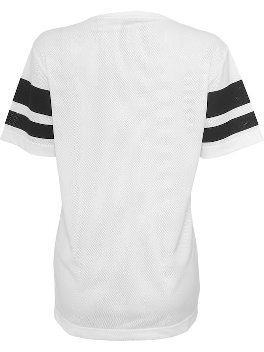 Urban Classics TB901 Women's T-shirt with Sheer Striped White