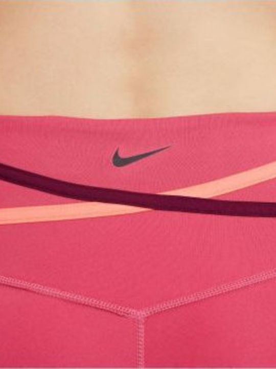 Dri-Fit Dri-fit One Training Γυναικείο Cropped Κολάν Ψηλόμεσο Φούξια