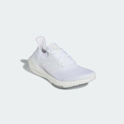 Adidas Ultraboost 21 Γυναικεία Αθλητικά Παπούτσια Running Λευκά